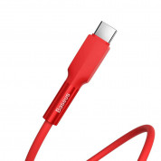 Baseus Silica Gel USB-C Cable (CATGJ-A09) - USB-C кабел за устройства с USB-C порт (200 см) (червен) 1