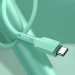Baseus Silica Gel USB-C Cable (CATGJ-A06) - USB-C кабел за устройства с USB-C порт (200 см) (зелен) 5