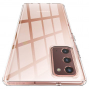 Spigen Liquid Crystal Case - тънък качествен силиконов (TPU) калъф за Samsung Galaxy Note 20 (прозрачен)  17