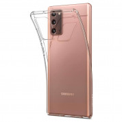 Spigen Liquid Crystal Case - тънък качествен силиконов (TPU) калъф за Samsung Galaxy Note 20 (прозрачен)  16
