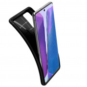 Spigen Rugged Armor Case - тънък качествен силиконов (TPU) калъф за Samsung Galaxy Note 20 (черен) 3
