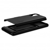 Spigen Slim Armor CS Case - хибриден кейс с отделение за кр. карти и най-висока степен на защита за Samsung Galaxy Note 20 (черен) 8
