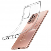 Spigen Liquid Crystal Case - тънък качествен силиконов (TPU) калъф за Samsung Galaxy Note 20 Ultra (прозрачен)  12