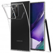 Spigen Liquid Crystal Case - тънък качествен силиконов (TPU) калъф за Samsung Galaxy Note 20 Ultra (прозрачен)  17