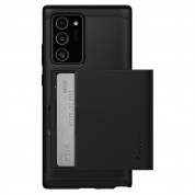 Spigen Slim Armor CS Case - хибриден кейс с отделение за кр. карти и най-висока степен на защита за Samsung Galaxy Note 20 Ultra (черен) 3