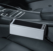 Baseus Deluxe Metal Armrest Console Organizer - органайзер за автомобил с възможност за свързване към зарядно за кола и два USB-A изхода (сребрист) 13