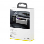 Baseus Deluxe Metal Armrest Console Organizer - органайзер за автомобил с възможност за свързване към зарядно за кола и два USB-A изхода (сребрист) 18
