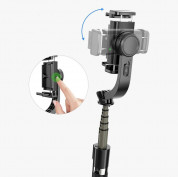 Gimbal Stabilizer Selfie Stick Tripod L08 -  захващащ стабилизатор за смартфони с възможност за трипод и селфи стик (бял) 14
