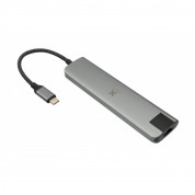 A-solar Xtorm XC207 USB-C Hub 7-in-1 4K HDMI, Ethernet, USB-C, 2xUSB-A, SD, microSD - мултифункционален хъб за свързване на допълнителна периферия за MacBook и устройства с USB-C (тъмносив) 6