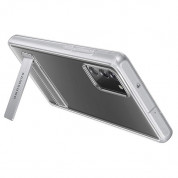 Samsung Clear Standing Cover EF-JN980CTEGEU - оригинален удароустойчив хибриден кейс с поставка за Samsung Galaxy Note 20 (прозрачен) 4