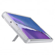 Samsung Clear Standing Cover EF-JN980CTEGEU - оригинален удароустойчив хибриден кейс с поставка за Samsung Galaxy Note 20 (прозрачен) 5