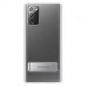 Samsung Clear Standing Cover EF-JN980CTEGEU - оригинален удароустойчив хибриден кейс с поставка за Samsung Galaxy Note 20 (прозрачен)