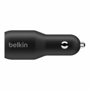 Belkin Boost Charge Dual USB-C 36W Car Charger - зарядно за кола с два USB-C изхода за зареждане на мобилни устройства с USB-C (черен)  2