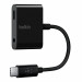 Belkin RockStar 3.5mm Audio + USB-C Charge Adapter - активен адаптер USB-C към 3.5 мм. аудио изход и USB-C изход (черен)  1