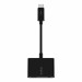 Belkin RockStar 3.5mm Audio + USB-C Charge Adapter - активен адаптер USB-C към 3.5 мм. аудио изход и USB-C изход (черен)  2