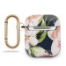 Guess Airpods Silicone Case Flower Collection No.3 - силиконов калъф с карабинер за Apple Airpods и Apple Airpods 2 (син) 2
