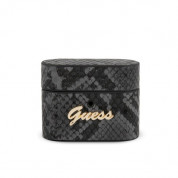 Guess Airpods Pro Python Collection Hard Case - кожен кейс за Apple Airpods Pro (черен)