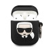 Karl Lagerfeld Airpods Ikonik Silicone Case - силиконов калъф с карабинер за Apple Airpods и Apple Airpods 2 (черен) 2