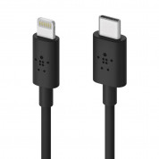 Belkin Mixit Boost Charge USB-C to Lightning Cable PD 18W - MFI сертифициран USB-C към Lightning кабел за Apple устройства с Lightning порт (120 см) (черен) 1
