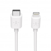 Belkin Mixit Boost Charge USB-C to Lightning Cable PD 18W - MFI сертифициран USB-C към Lightning кабел за Apple устройства с Lightning порт (120 см) (бял) 2