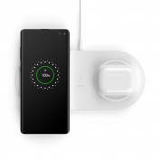 Belkin Boost Charge Dual Wireless Charging Pads - двойна поставка (пад) за безжично зареждане за Apple, Samsung, LG, Sony и други QI съвместими устройства (бял) 5