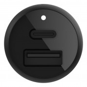 Belkin Boost Charge Dual 30W Car Charger - зарядно за кола с USB-C и USB изходи за зареждане на мобилни устройства с USB-C (черен)  1