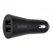 Belkin Boost Up Dual USB-A Car Charger & USB Lightning Cable - зарядно за кола с 2xUSB изходa (4.8A) и Lightning кабел за iPhone, iPad и iPod с Lightning порт (черен)  2