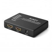 AUKEY HA-H02 1x4-Port HDMI V1.4 Amplifier Splitter w/3D and 4Kx2K Support - Split One HDMI Signal to Four HDMI Displays!