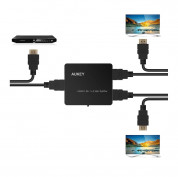 AUKEY HA-H01 1x2-Port HDMI 1.3b Mini Splitter with 3D and 1080p Suppor - HDMI сплитер от един към два дисплея с HDMI 4