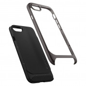 Spigen Neo Hybrid Case - хибриден кейс с висока степен на защита за iPhone SE (2020), iPhone 8, iPhone 7 (черен-сив) 4