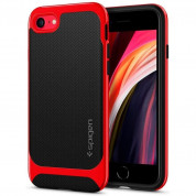 Spigen Neo Hybrid Case - хибриден кейс с висока степен на защита за iPhone SE (2020), iPhone 8, iPhone 7 (черен-червен)