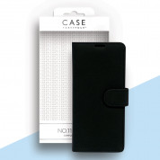 Case FortyFour No.11 Case - кожен калъф с поставка за Samsung Galaxy Note 20 (черен)