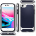 Spigen Neo Hybrid Case - хибриден кейс с висока степен на защита за iPhone SE (2022), iPhone SE (2020), iPhone 8, iPhone 7 (тъмносин-сребрист) 2