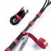 Baseus Rainbow Circle Velcro Strap - велкро лента за организиране на кабели (100 см) (червен) 7