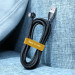 Baseus Rainbow Circle Velcro Strap - велкро лента за организиране на кабели (100 см) (жълт) 8