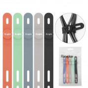 Ringke Set 5 x Silicone Strap Cable Organizer cable clip tie (multicolour) 