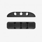 Ringke Set 4 x silicone Self-adhesive Cable Organizer organizer cable clip holder (black)  1