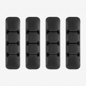 Ringke Set 4 x silicone Self-adhesive Cable Organizer organizer cable clip holder (black)  3