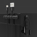 Ugreen 2 x Self-adhesive 4 Cables Organizer- два броя силиконови органайзер за 4 кабела (черен) 10
