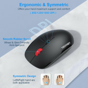 TeckNet EWM01862BA01 Silent Wireless Mouse - ергономична безжична мишка с тихи бутони (за Mac и PC) (черна)  1