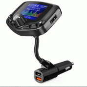 TeckNet F38 Bluetooth FM Transmitter EBH01038 - блутут FM трансмитер и зарядно за кола за мобилни устройства (черен)