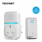 TeckNet HDB01806WU01 Wireless DoorBell - безжичен стилен звънец за входна врата (бял) 