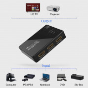 TechRise CHD05003BA01 3-Port HDMI Auto Switch Box - 3-портов HDMI превключвател за компютри и монитори с дистанционно 1