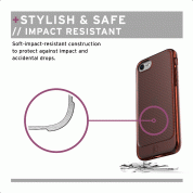Urban Armor Gear Lucent Case - удароустойчив силиконов калъф за iPhone SE (2022), iPhone SE (2020), iPhone 8, iPhone 7 (оранжев-прозрачен)  5