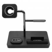 Macally 3-in-1 Apple Charging Stand - док станция за зареждане на iPhone, Apple Watch и Apple AirPods (черен) 5