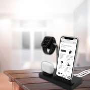 Macally 3-in-1 Apple Charging Stand - док станция за зареждане на iPhone, Apple Watch и Apple AirPods (черен) 18