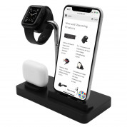 Macally 3-in-1 Apple Charging Stand - док станция за зареждане на iPhone, Apple Watch и Apple AirPods (черен)