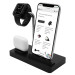 Macally 3-in-1 Apple Charging Stand - док станция за зареждане на iPhone, Apple Watch и Apple AirPods (черен) 1