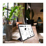 Macally Stand Case - полиуретанов калъф и поставка за iPad Pro 12.9 (2018), iPad Pro 12.9 (2020) (розов) 6