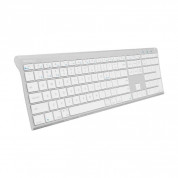 Macally Aluminum Quick Switch Bluetooth Keyboard for Three Devices (white)